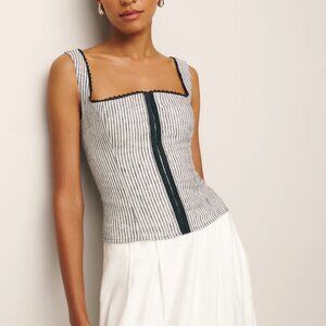 Reformation Tagliatelle Linen Top
